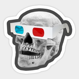 3-D SKULL Sticker